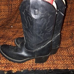 Black little boys girls cowboy boots size 11